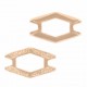 Cymbal ™ DQ metal Connector Alado for SuperDuo beads - Rose gold
